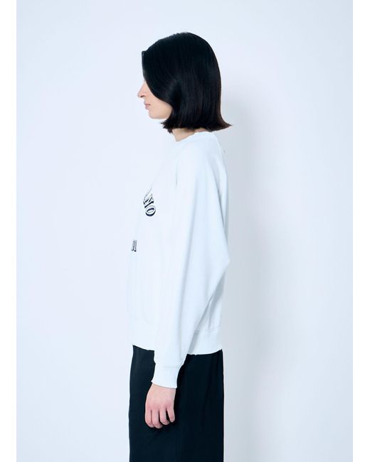 Prada White Logo Print Sweatshirt