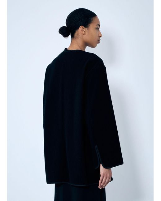Totême  Blue Felted Wool-Blend Jacket