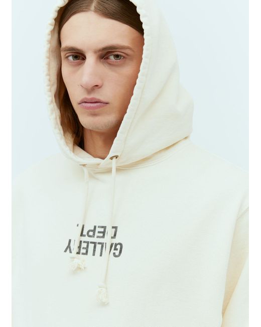 GALLERY DEPT. White Fucked Up Logo Hooded Sweatshirt for men