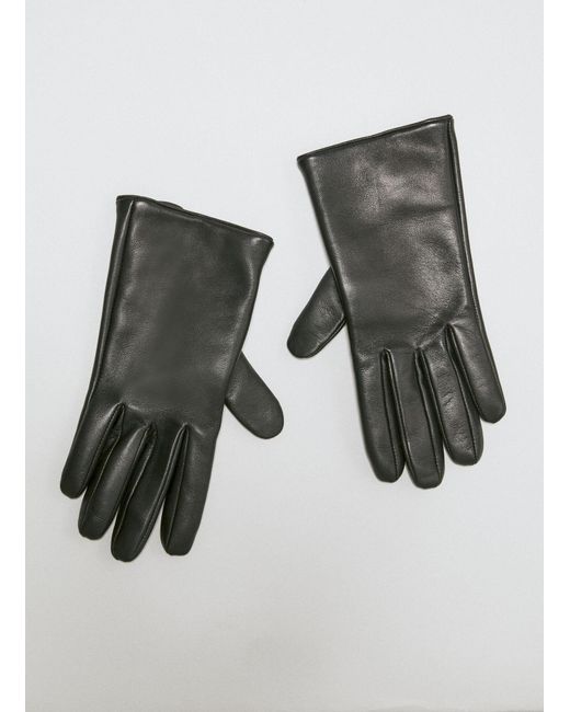 Saint Laurent Black Cassandre Short Gloves