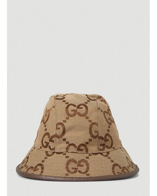 Gucci Cotton Jumbo GG Bucket Hat in Beige (Natural) for Men Lyst