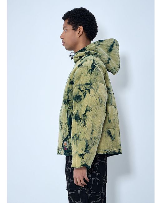 Brain Dead Green Hooded Corduroy Jacket for men