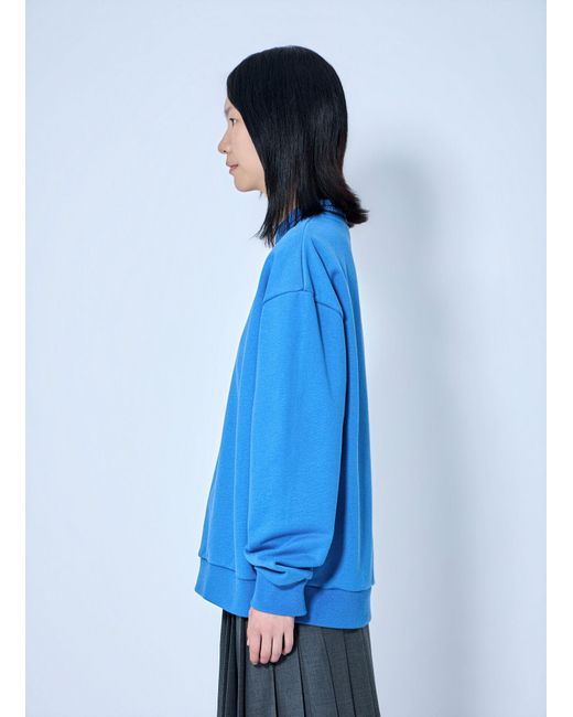 Miu Miu Blue Logo Motif Sweatshirt