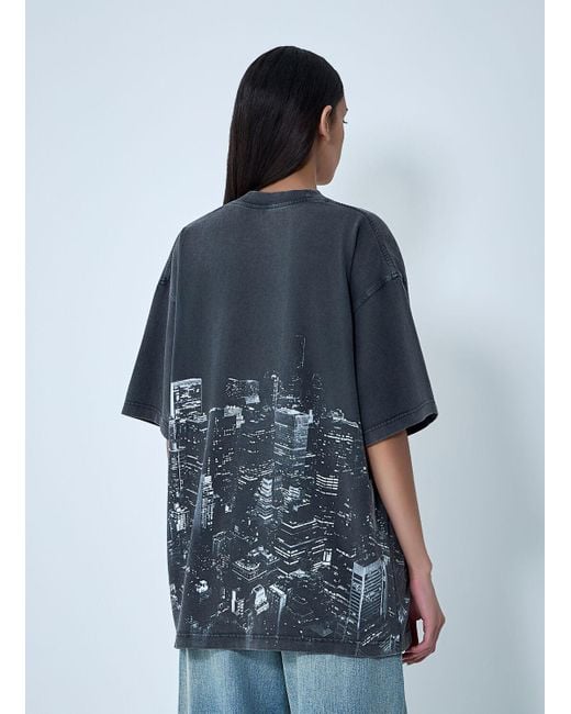 Alexander Wang Blue Logo Motif T-Shirt