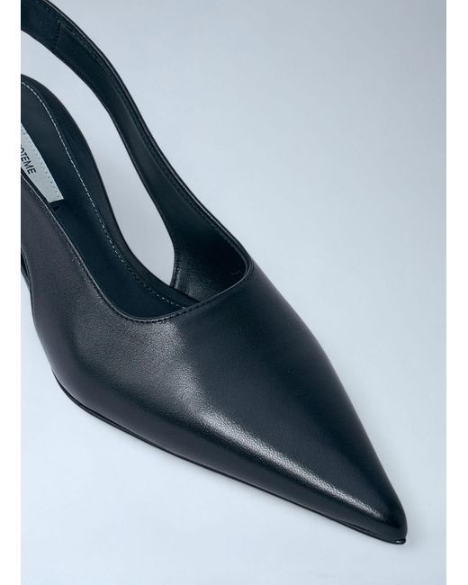 Totême  Blue Classic Leather Slingback Heels