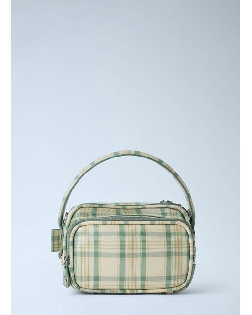 Acne Blue Camero Kit Check Handbag
