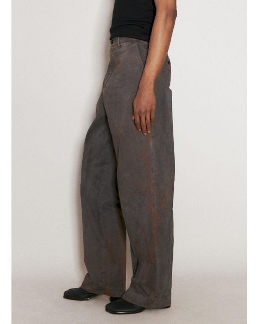 Y. Project Gray Pinched Rusted Pants for men