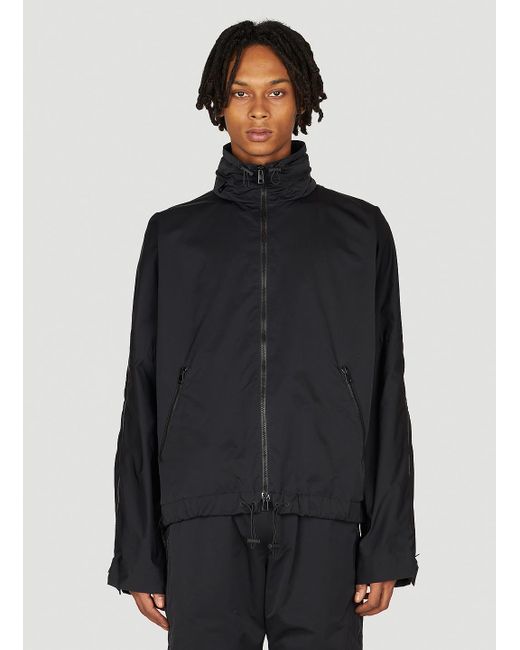 Bottega Veneta Black Zip Sleeve Track Jacket for men