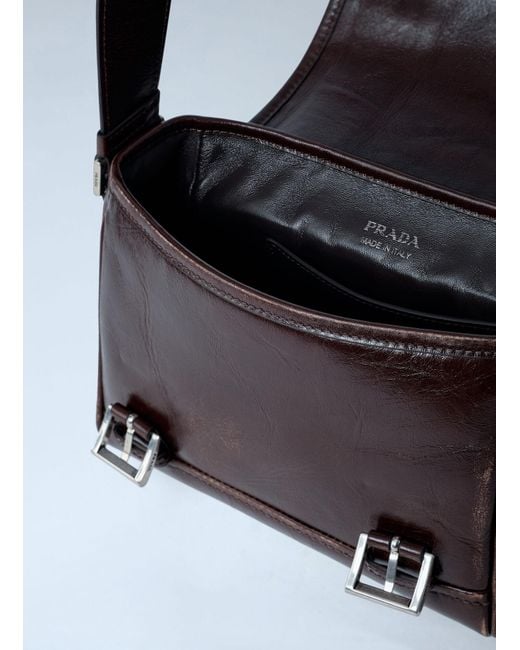 Prada Blue Leather Explore Crossbody Bag for men