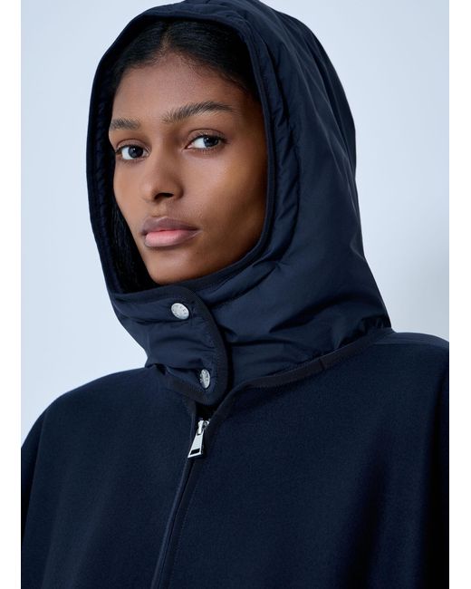 Moncler Blue Hooded Cape