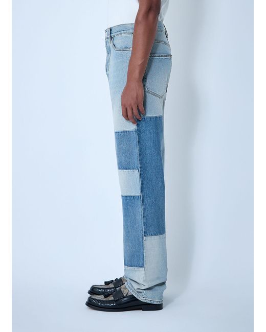Gucci Blue Contrast Panel Jeans for men