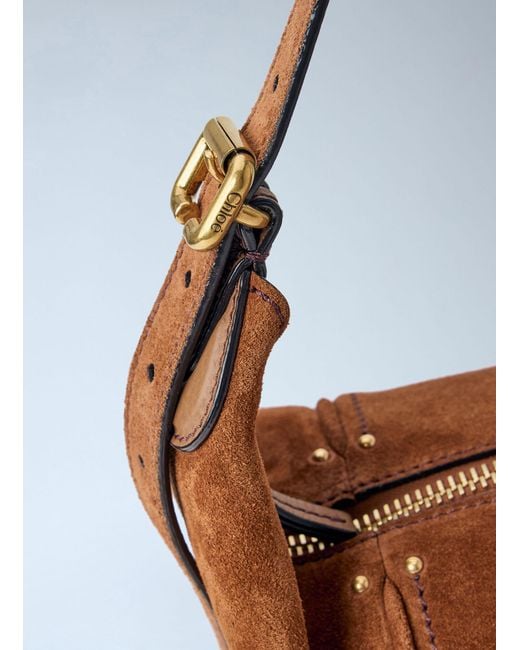 Chloé Brown Chloé Paddington Suede Crossbody Bag