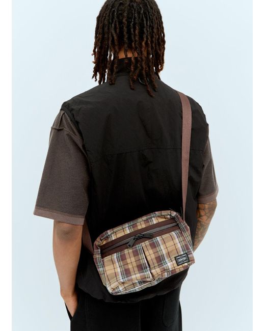 Comme des Garçons Black X Porter Checked Ripstop Crossbody Bag for men