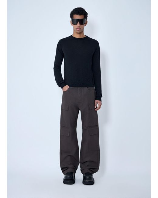 Rick Owens Black Geth Cargo Pants for men