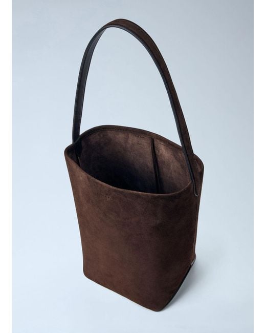 The Row Brown Medium N/S Park Edge Tote Bag