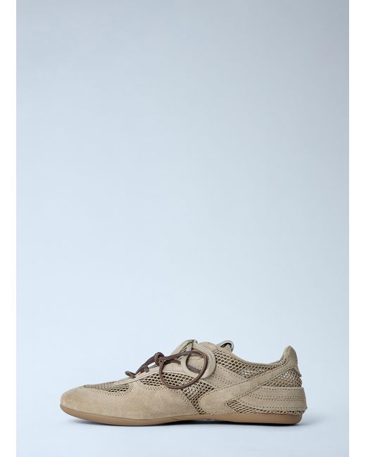 Miu Miu White Rope And Suede Sneakers