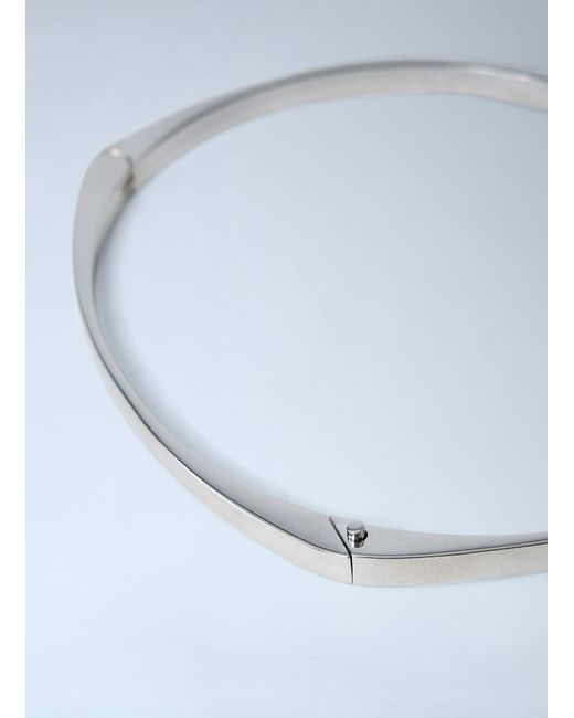 Totême  Blue Signature Metal Collar Necklace