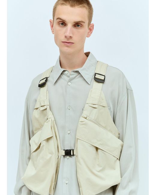 Lemaire White Multipocket Vest for men