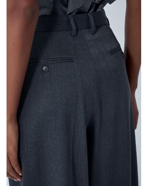 MM6 by Maison Martin Margiela Blue Tailored Back-To-Front Pants
