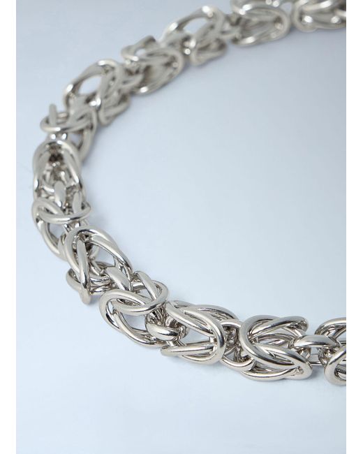 Totême  Blue Byzantine Link Statement Collar Necklace