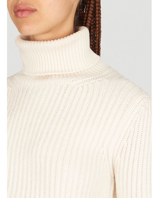Dolce & Gabbana Natural Crop Rib Sweater
