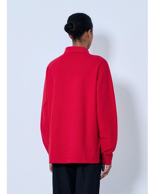 Prada Red Cotton Piqué Polo Shirt
