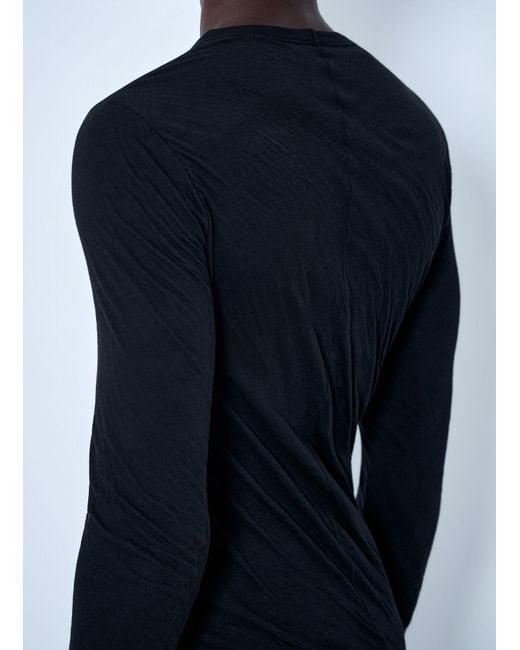 Rick Owens Blue Long Sleeve Crewneck Top for men