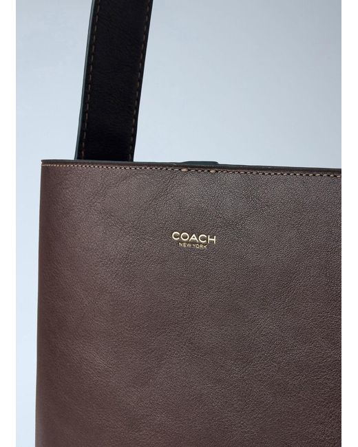 COACH Brown Bleecker Bucket Bag