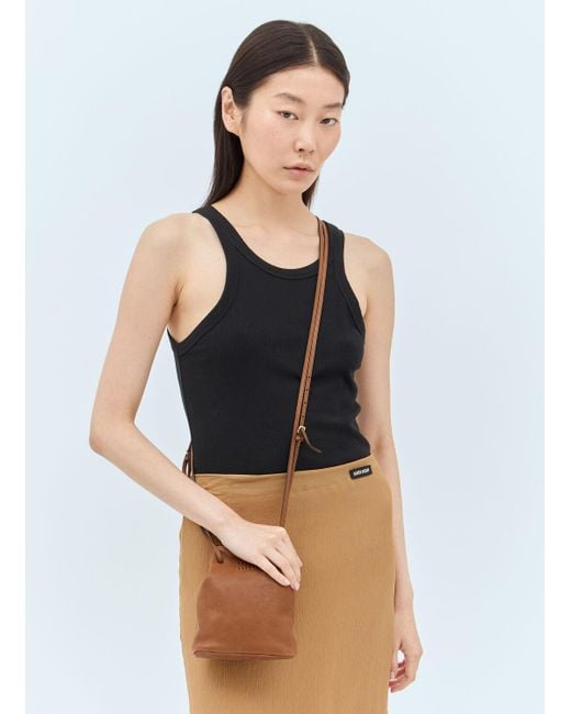 【MIU MIU】NAPPA LEATHER MINI BAG Black Nappa Leather Mini-bag | Miu Miu