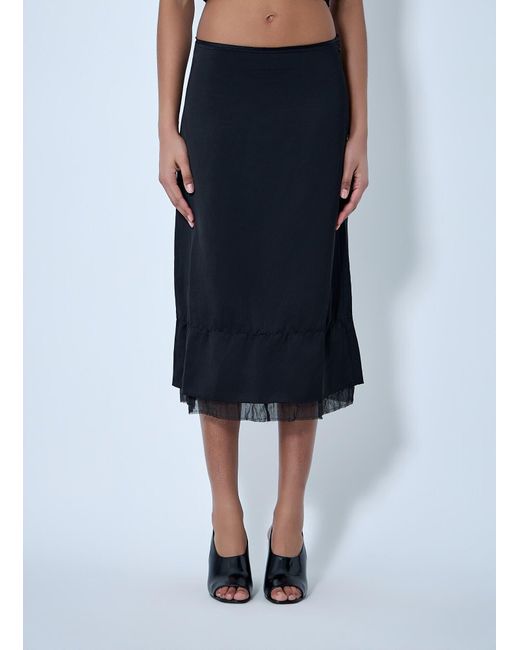 Totême  Blue Tiered Hem Midi Skirt