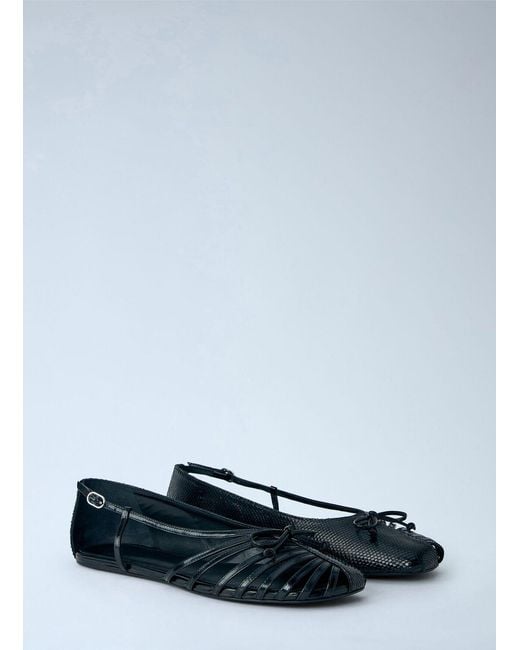 Abra Black Double Shoe Flats