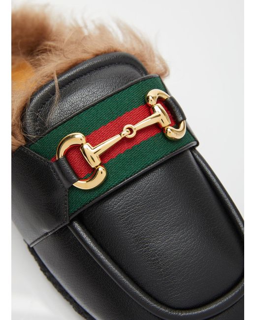 Gucci Black Horsebit Slippers for men