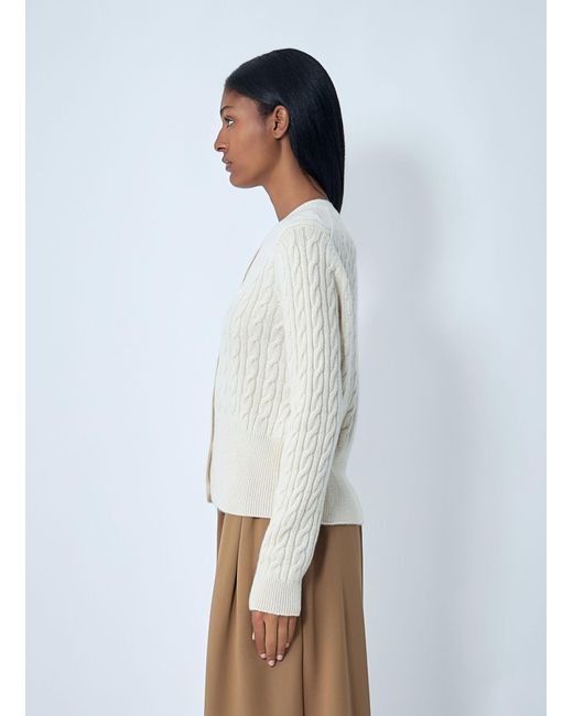 Lacoste Gray Cable Knit Cardigan