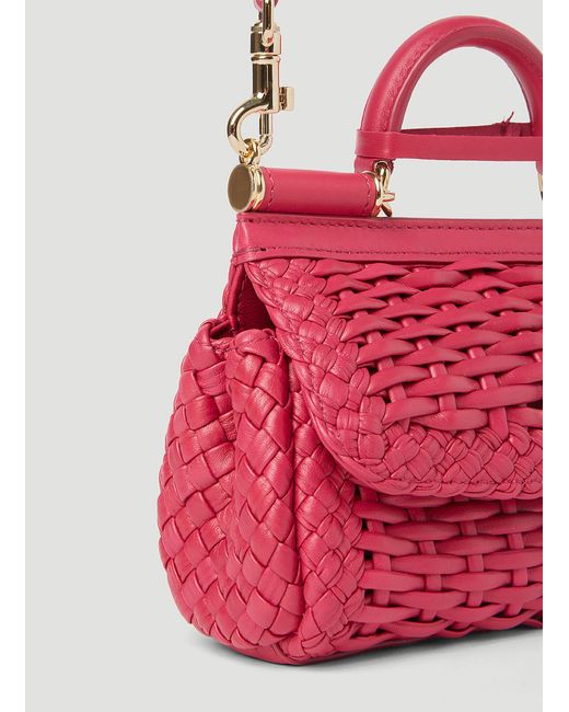 Dolce & Gabbana Red Small Sicily Handbag
