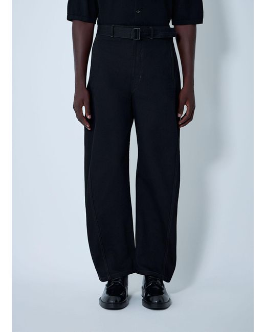 Lemaire Blue Twisted Pants for men