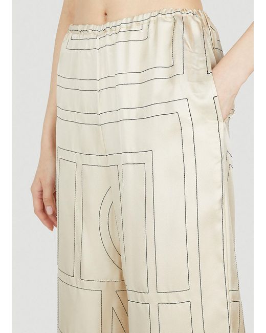 Totême  Natural Monogram Pyjama Pants