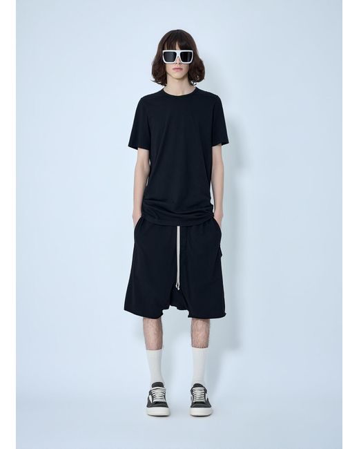 Rick Owens Blue Drkshdw Drop-Crotch Drawstring Shorts for men