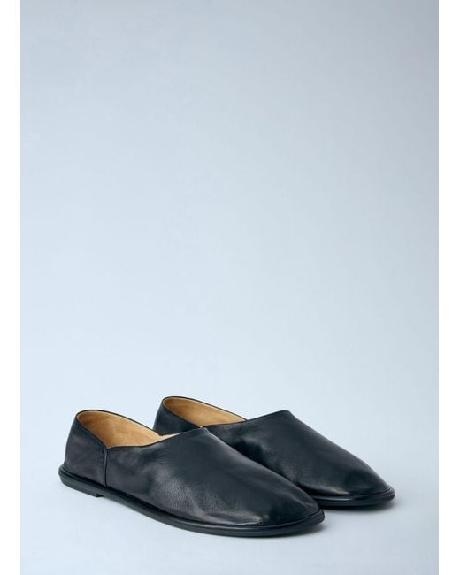 The Row Black Canal Slip On Flats for men