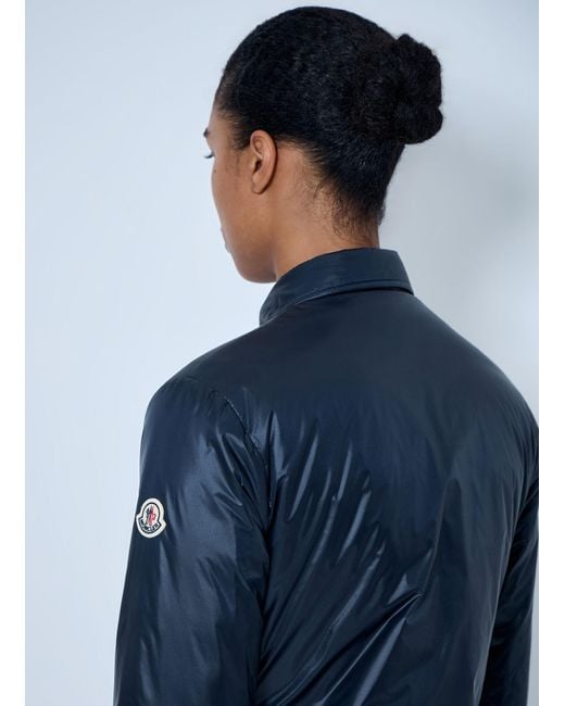 Moncler Blue Lanset Packable Short Down Shirt Jacket