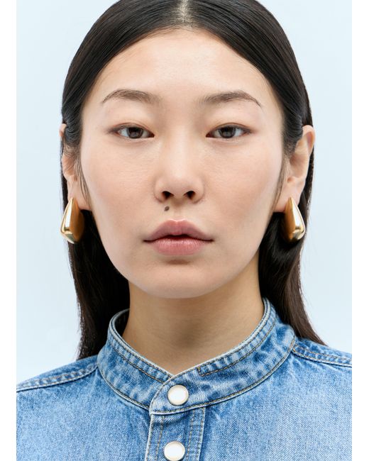 Bottega Veneta Blue Small Fin Earrings