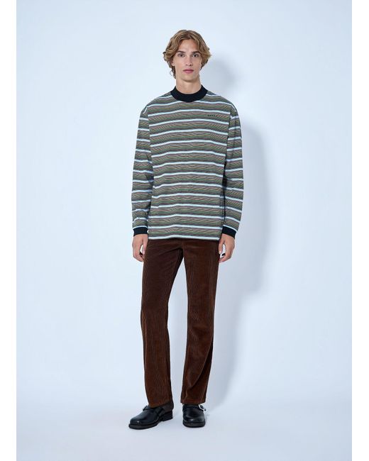 Marni Gray Striped Long Sleeve T-Shirt for men