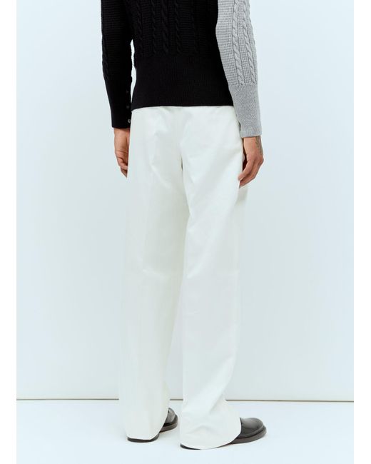Thom Browne Blue Low-rise Twill Pants for men