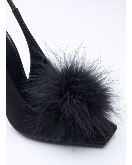 Saint Laurent Black Paradis Sandals