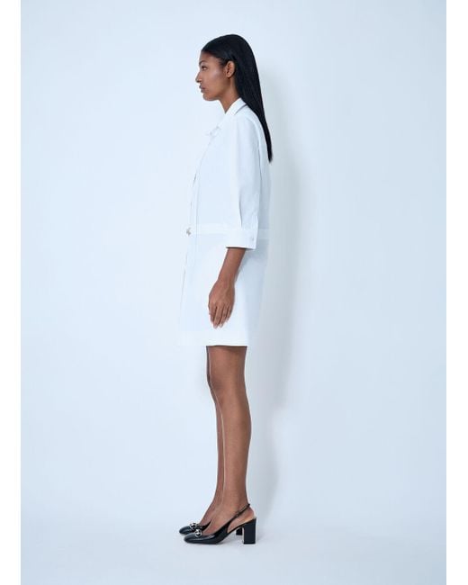Gucci Blue Cotton Poplin Shirt With Horsebit Hardware