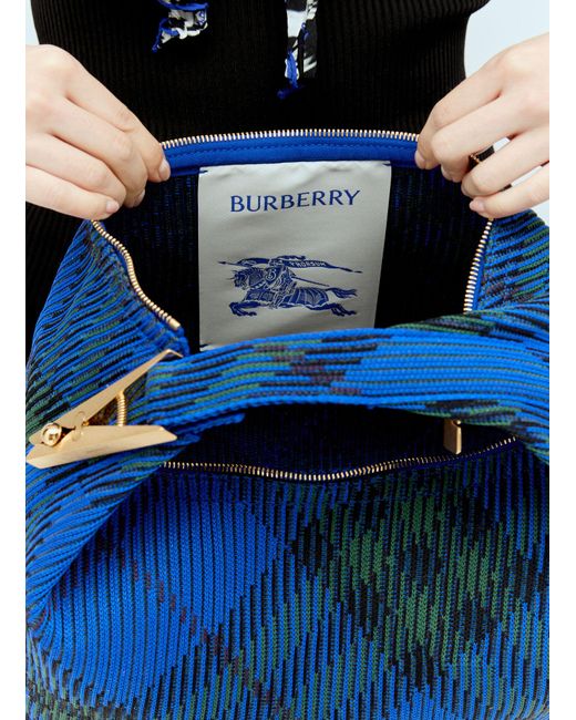 Burberry Blue Medium Peg Duffle Handbag