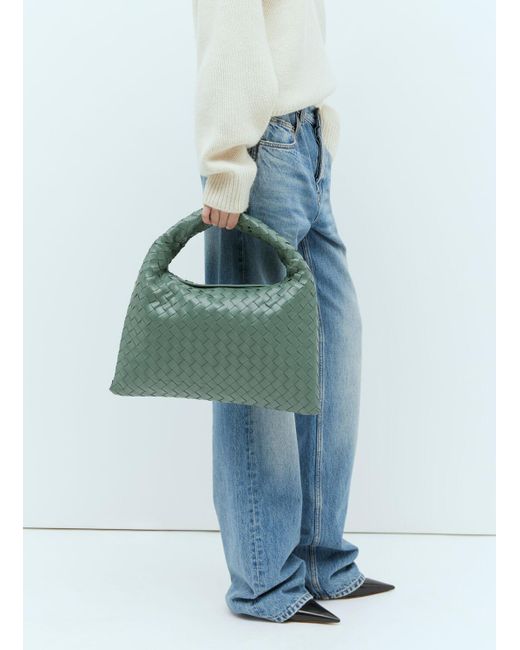 Bottega Veneta Green Small Hop Shoulder Bag