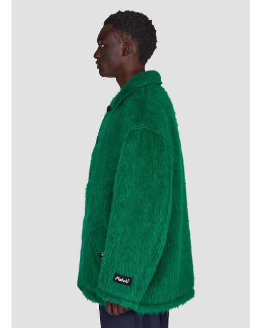 Fuzzy green jacket Clearance