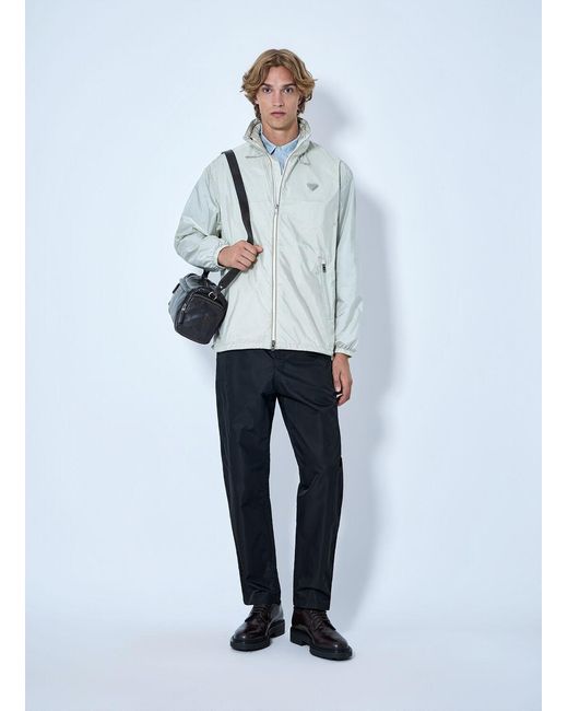 Prada Gray High-Neck Zip Jacket for men