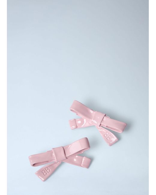 Balenciaga White Bow Earrings