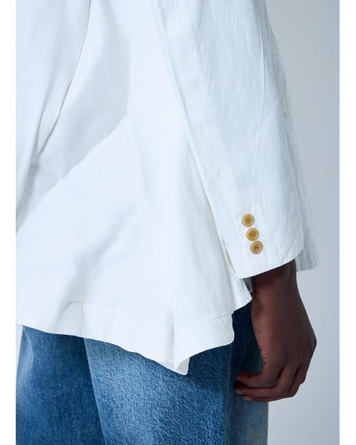 Comme des Garçons White Double-breasted Blazer for men